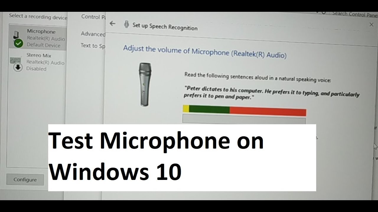 add microphone windows 10
